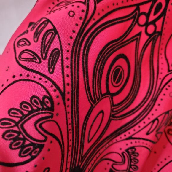 Apt 9 Red & Black Floral Boho Layered Skirt, Size 8 - Picture 3 of 8